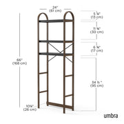 UMBRA - Bellwood Over the Toilet Shelf | Bathroom Space - Saving Storage Organizer Home & Kitchen Black - Walnut