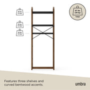 UMBRA - Bellwood Over the Toilet Shelf | Bathroom Space - Saving Storage Organizer Home & Kitchen Black - Walnut