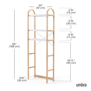 UMBRA - Bellwood Over the Toilet Shelf | Bathroom Space - Saving Storage Organizer Home & Kitchen White - Natural
