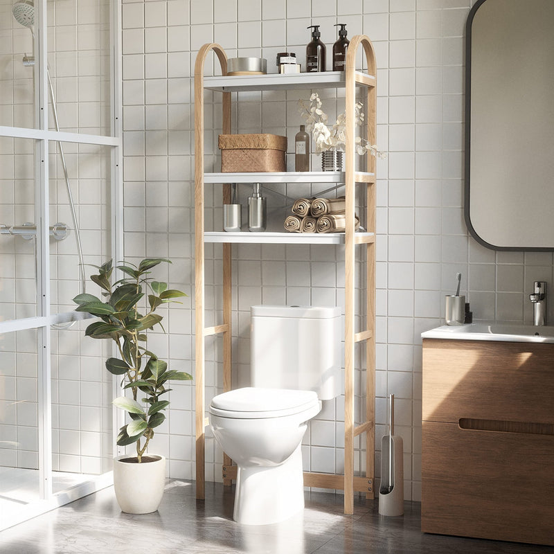UMBRA - Bellwood Over the Toilet Shelf | Bathroom Space - Saving Storage Organizer Home & Kitchen White - Natural
