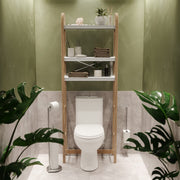 UMBRA - Bellwood Over the Toilet Shelf | Bathroom Space - Saving Storage Organizer Home & Kitchen White - Natural