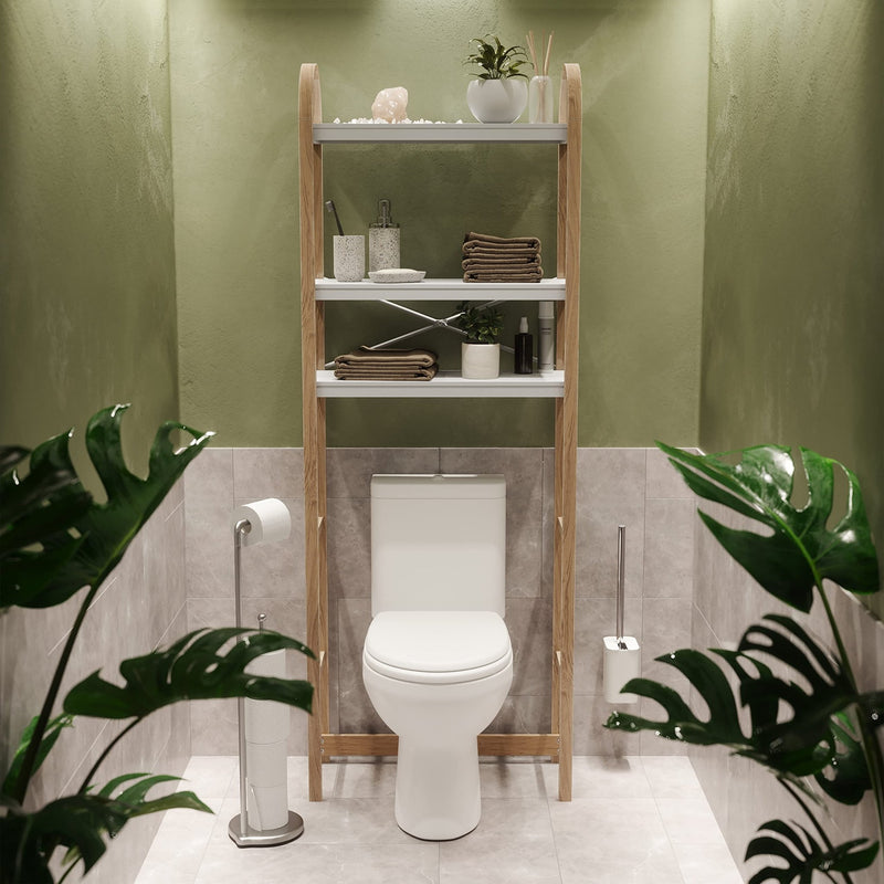 UMBRA - Bellwood Over the Toilet Shelf | Bathroom Space - Saving Storage Organizer Home & Kitchen White - Natural