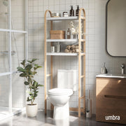UMBRA - Bellwood Over the Toilet Shelf | Bathroom Space - Saving Storage Organizer Home & Kitchen White - Natural