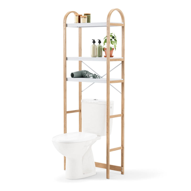UMBRA - Bellwood Over the Toilet Shelf | Bathroom Space - Saving Storage Organizer Home & Kitchen White - Natural