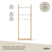 UMBRA - Bellwood Over the Toilet Shelf | Bathroom Space - Saving Storage Organizer Home & Kitchen White - Natural