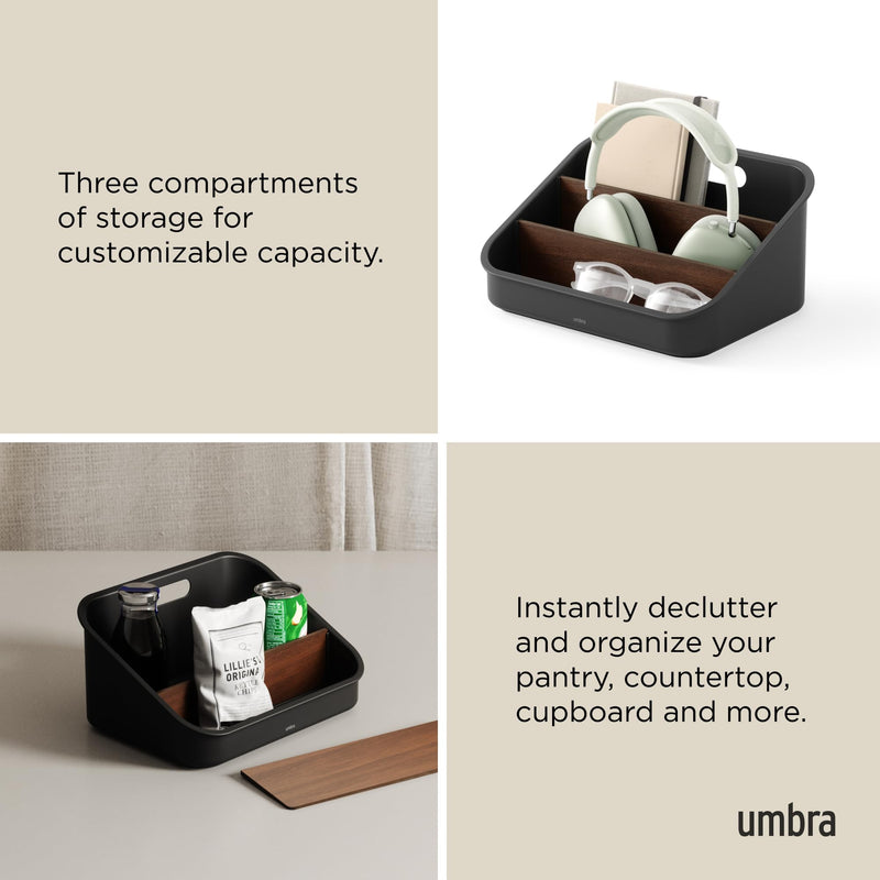 UMBRA - Bellwood Packet Organizer Home & Kitchen Black - Walnut