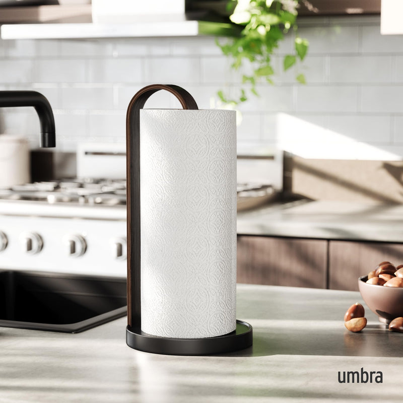 UMBRA - Bellwood Paper Towel Holder Home & Kitchen Black - Walnut
