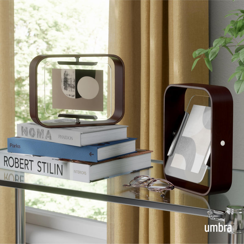 UMBRA - Bellwood Picture Frame Collection | Classic Wooden Photo Frames for Home Home & Kitchen Aged - Walnut 4x6