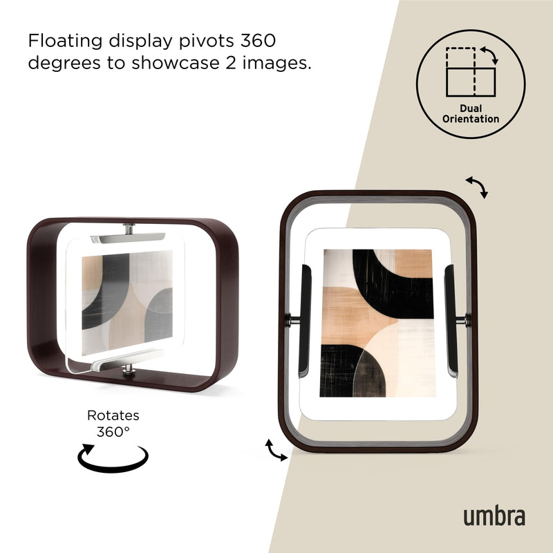 UMBRA - Bellwood Picture Frame Collection | Classic Wooden Photo Frames for Home Home & Kitchen Aged - Walnut 4x6