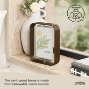 UMBRA - Bellwood Picture Frame Collection | Classic Wooden Photo Frames for Home Home & Kitchen Aged - Walnut 5x7