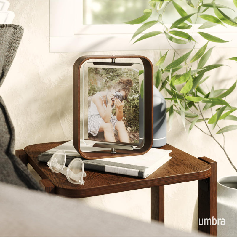 UMBRA - Bellwood Picture Frame Collection | Classic Wooden Photo Frames for Home Home & Kitchen Aged - Walnut 5x7