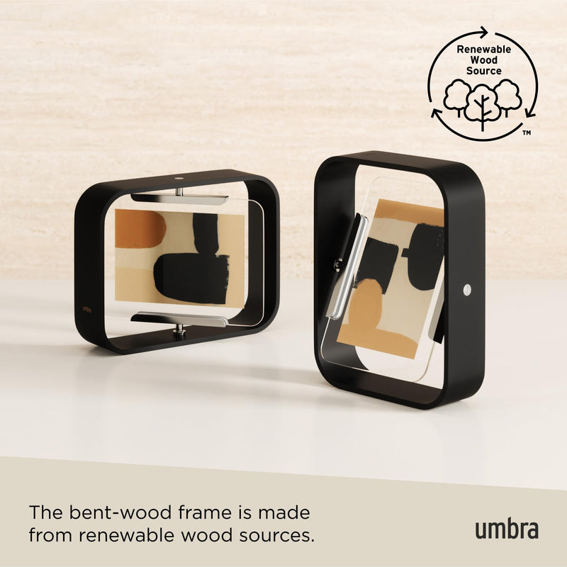 UMBRA - Bellwood Picture Frame Collection | Classic Wooden Photo Frames for Home Home & Kitchen Black 4x6