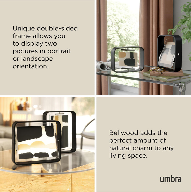 UMBRA - Bellwood Picture Frame Collection | Classic Wooden Photo Frames for Home Home & Kitchen Black 4x6