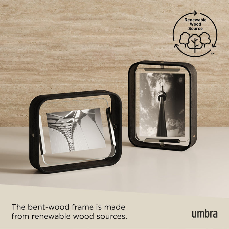 UMBRA - Bellwood Picture Frame Collection | Classic Wooden Photo Frames for Home Home & Kitchen Black 5x7