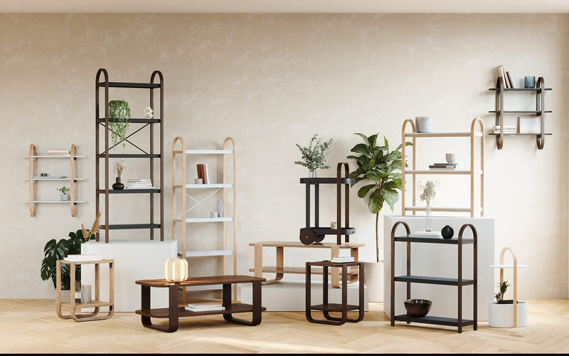 UMBRA - Bellwood Wall Shelf | Wooden Modern Design Home & Kitchen Black - Walnut