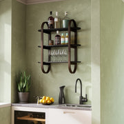 UMBRA - Bellwood Wall Shelf | Wooden Modern Design Home & Kitchen Black - Walnut