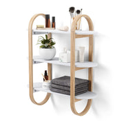 UMBRA - Bellwood Wall Shelf | Wooden Modern Design Home & Kitchen White - Natural