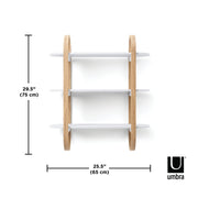 UMBRA - Bellwood Wall Shelf | Wooden Modern Design Home & Kitchen White - Natural