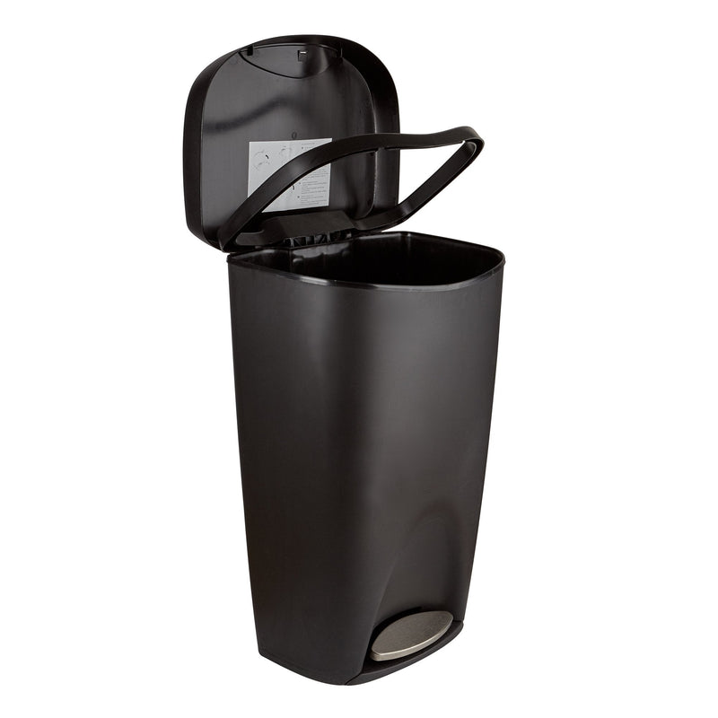 UMBRA - Brim Step On Trash Can | Hands - Free Pedal Kitchen & Bathroom Waste Bin Home & Kitchen Black