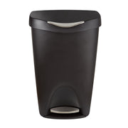 UMBRA - Brim Step On Trash Can | Hands - Free Pedal Kitchen & Bathroom Waste Bin Home & Kitchen Black