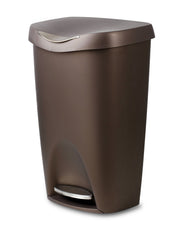 UMBRA - Brim Step On Trash Can | Hands - Free Pedal Kitchen & Bathroom Waste Bin Home & Kitchen Bronze