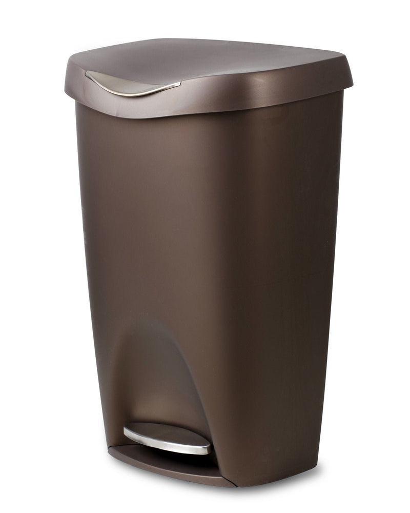 UMBRA - Brim Step On Trash Can | Hands - Free Pedal Kitchen & Bathroom Waste Bin Home & Kitchen Bronze