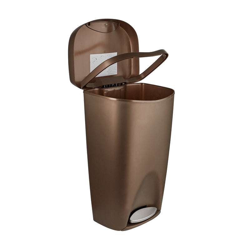 UMBRA - Brim Step On Trash Can | Hands - Free Pedal Kitchen & Bathroom Waste Bin Home & Kitchen Bronze