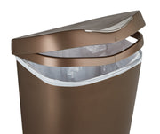 UMBRA - Brim Step On Trash Can | Hands - Free Pedal Kitchen & Bathroom Waste Bin Home & Kitchen Bronze