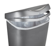 UMBRA - Brim Step On Trash Can | Hands - Free Pedal Kitchen & Bathroom Waste Bin Home & Kitchen Nickel