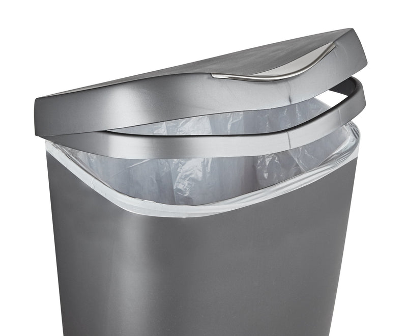 UMBRA - Brim Step On Trash Can | Hands - Free Pedal Kitchen & Bathroom Waste Bin Home & Kitchen Nickel