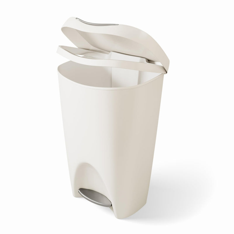 UMBRA - Brim Step On Trash Can | Hands - Free Pedal Kitchen & Bathroom Waste Bin Home & Kitchen Sand