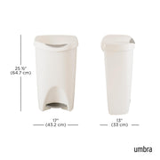 UMBRA - Brim Step On Trash Can | Hands - Free Pedal Kitchen & Bathroom Waste Bin Home & Kitchen Sand