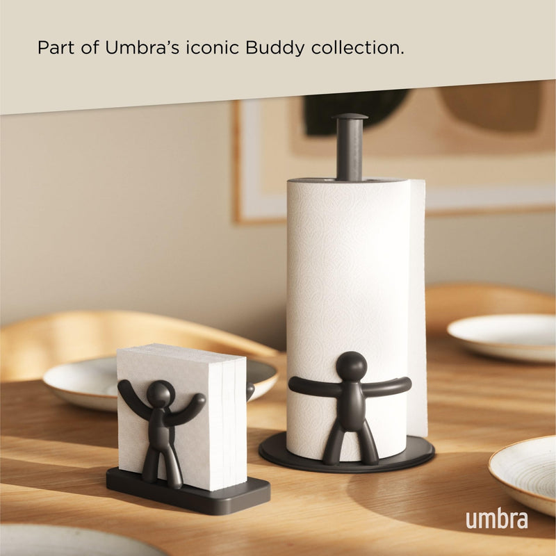 UMBRA - Buddy Paper Towel Holder | Countertop Kitchen Roll Dispenser & Organizer Home & Kitchen Black