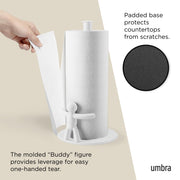 UMBRA - Buddy Paper Towel Holder | Countertop Kitchen Roll Dispenser & Organizer Home & Kitchen White