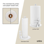 UMBRA - Buddy Paper Towel Holder | Countertop Kitchen Roll Dispenser & Organizer Home & Kitchen White