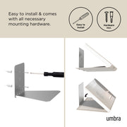 UMBRA - Conceal Shelves - Set of 3 | Minimal Floating Organizer Shelves for Home Home & Kitchen Large