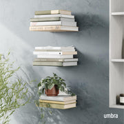 UMBRA - Conceal Shelves - Set of 3 | Minimal Floating Organizer Shelves for Home Home & Kitchen Large