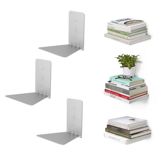 UMBRA - Conceal Shelves - Set of 3 | Minimal Floating Organizer Shelves for Home Home & Kitchen Small