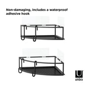 UMBRA - Cubiko Adhesive Corner Bins | Set of 2 Home & Kitchen Black