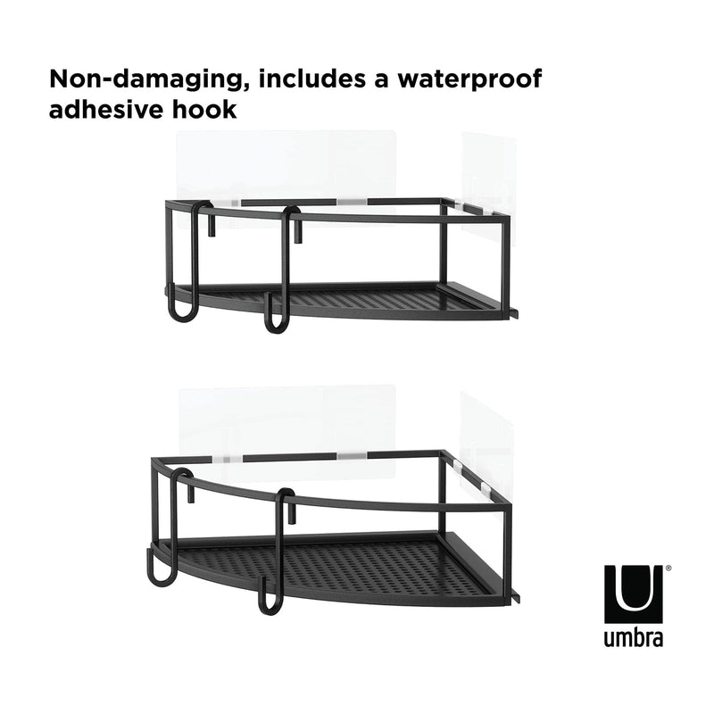 UMBRA - Cubiko Adhesive Corner Bins | Set of 2 Home & Kitchen Black