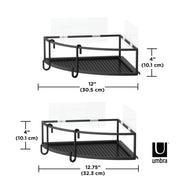 UMBRA - Cubiko Adhesive Corner Bins | Set of 2 Home & Kitchen Black