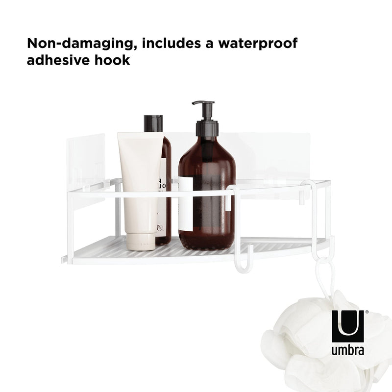 UMBRA - Cubiko Adhesive Corner Bins | Set of 2 Home & Kitchen White