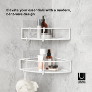 UMBRA - Cubiko Adhesive Corner Bins | Set of 2 Home & Kitchen White