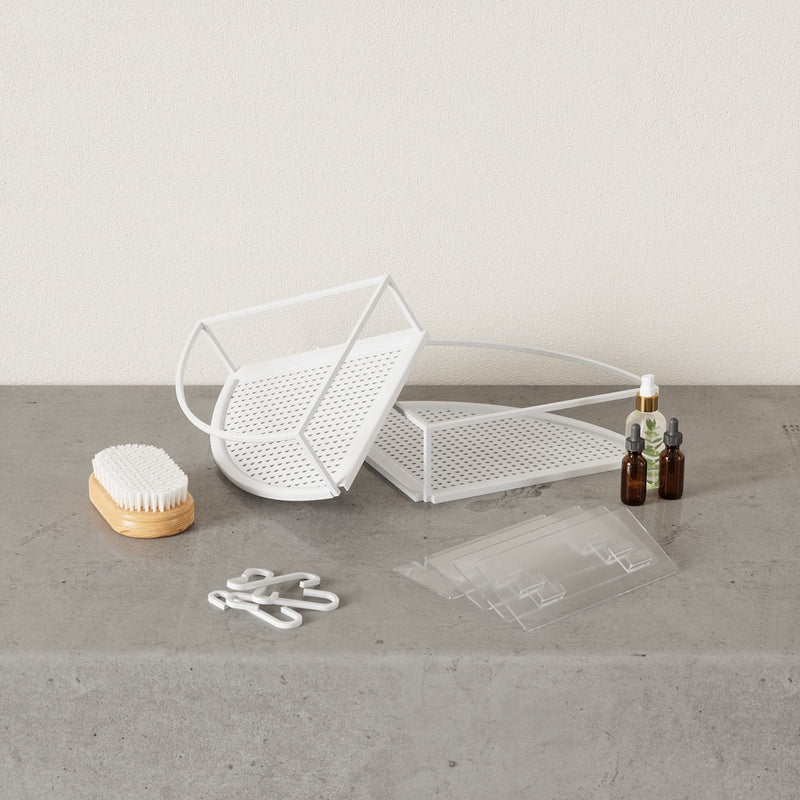 UMBRA - Cubiko Adhesive Corner Bins | Set of 2 Home & Kitchen White