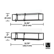 UMBRA - Cubiko Adhesive Shower Bins | Set of 2 Home & Kitchen Black