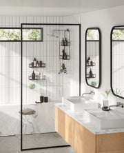 UMBRA - Cubiko Adhesive Shower Bins | Set of 2 Home & Kitchen Black