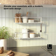 UMBRA - Cubiko Adhesive Shower Bins | Set of 2 Home & Kitchen White