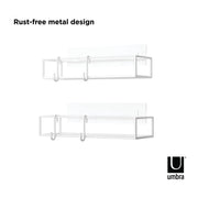 UMBRA - Cubiko Adhesive Shower Bins | Set of 2 Home & Kitchen White