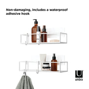 UMBRA - Cubiko Adhesive Shower Bins | Set of 2 Home & Kitchen White