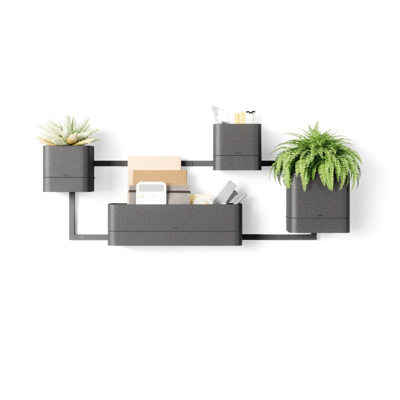 UMBRA - Cubiko Wall Planter | Modern Geometric Vertical Wall - Mounted Planter Home & Kitchen Black